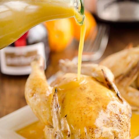 Crock Pot Cornish Hens in Orange Sauce are an elegant and easy dinner for two perfect for the holidays.