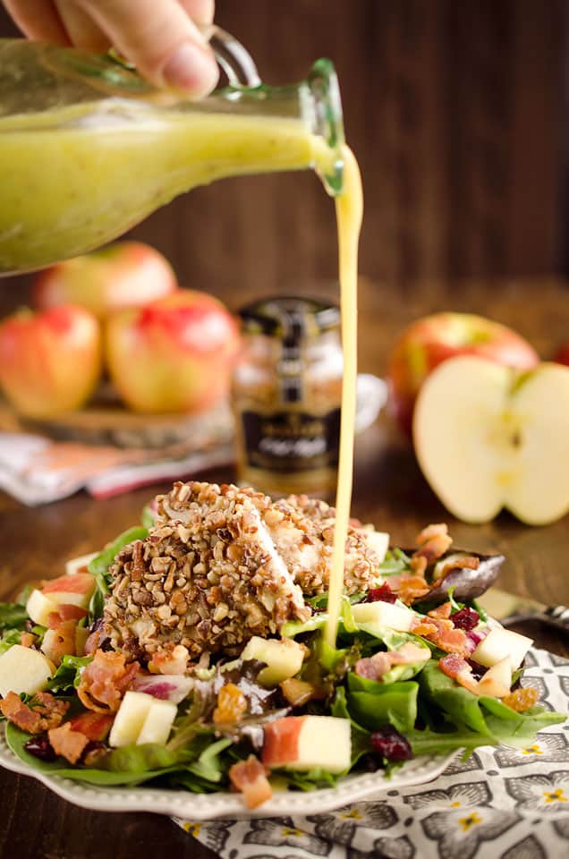 Light Honey Dijon Vinaigrette is a light and healthy dressing perfect for salad!