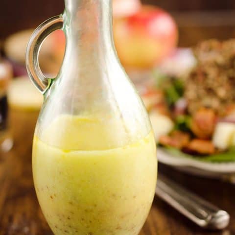 Light Honey Dijon Vinaigrette is a light and healthy dressing perfect for salad!