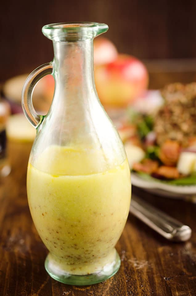 Light Honey Dijon Vinaigrette is a light and healthy dressing perfect for salad!