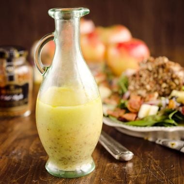 Light Honey Dijon Vinaigrette is a light and healthy dressing perfect for salad!
