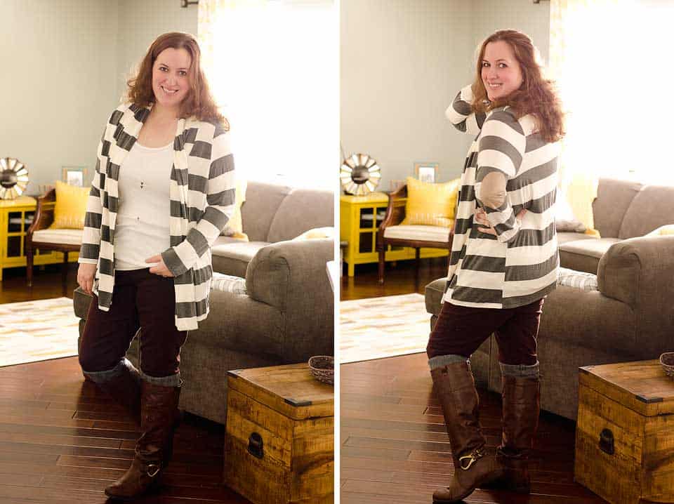Honey Punch Layla Elbow Patch Cardigan XL Stitch Fix Review