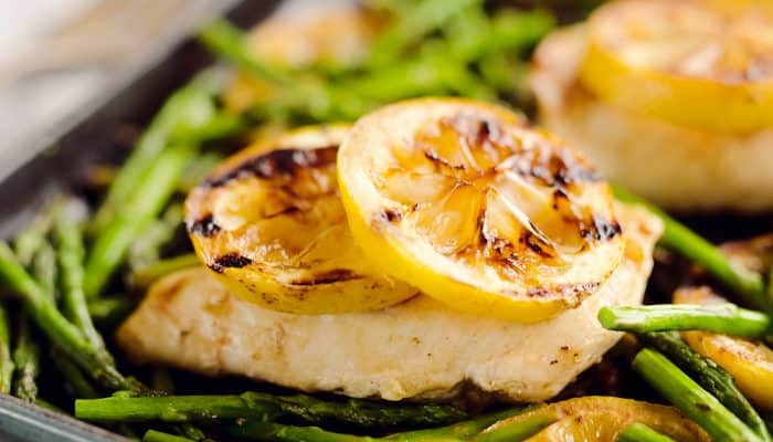 Grilled Lemon Chicken in Skillet