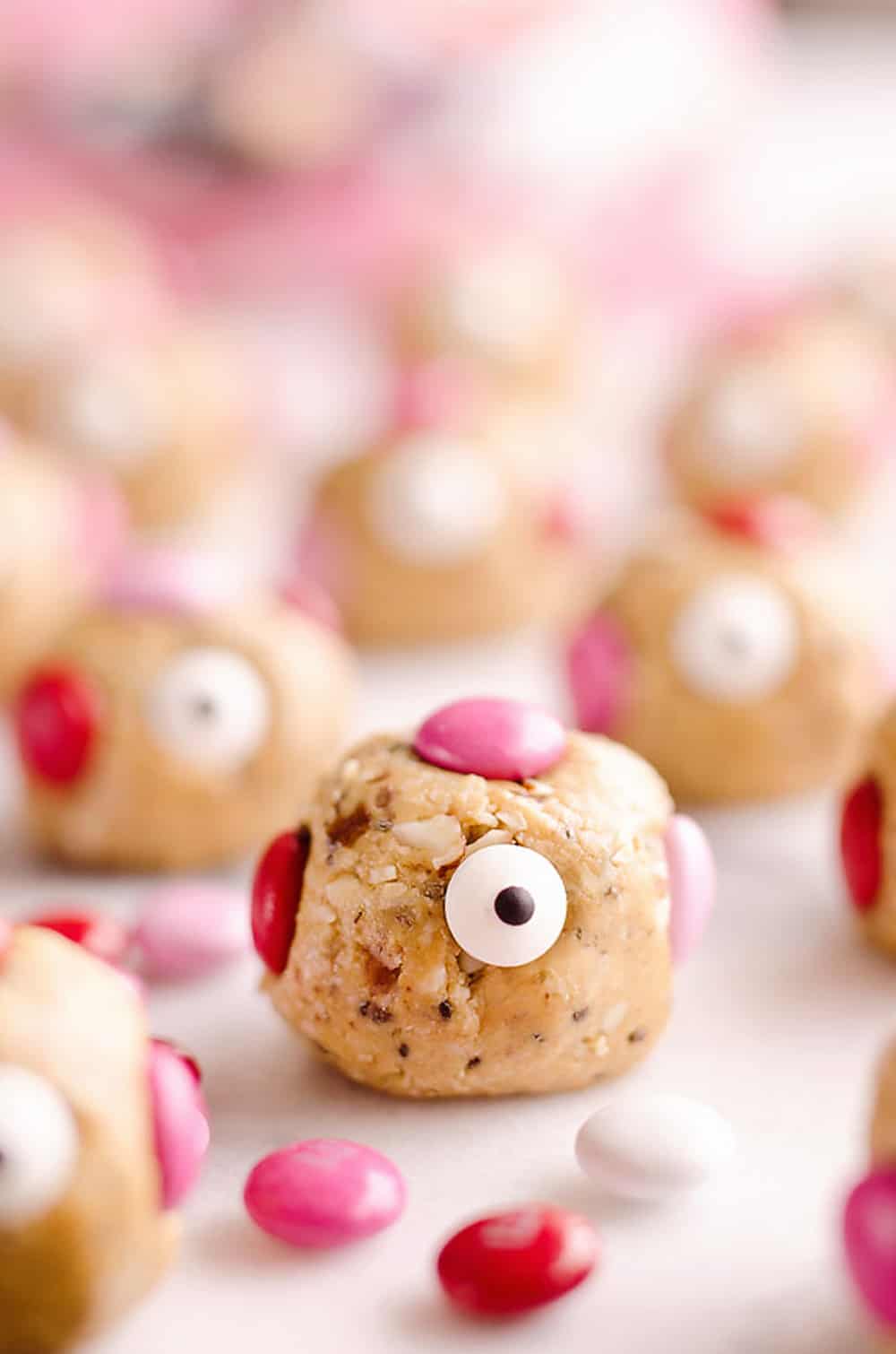 Love Monster Energy Bites snack served on table