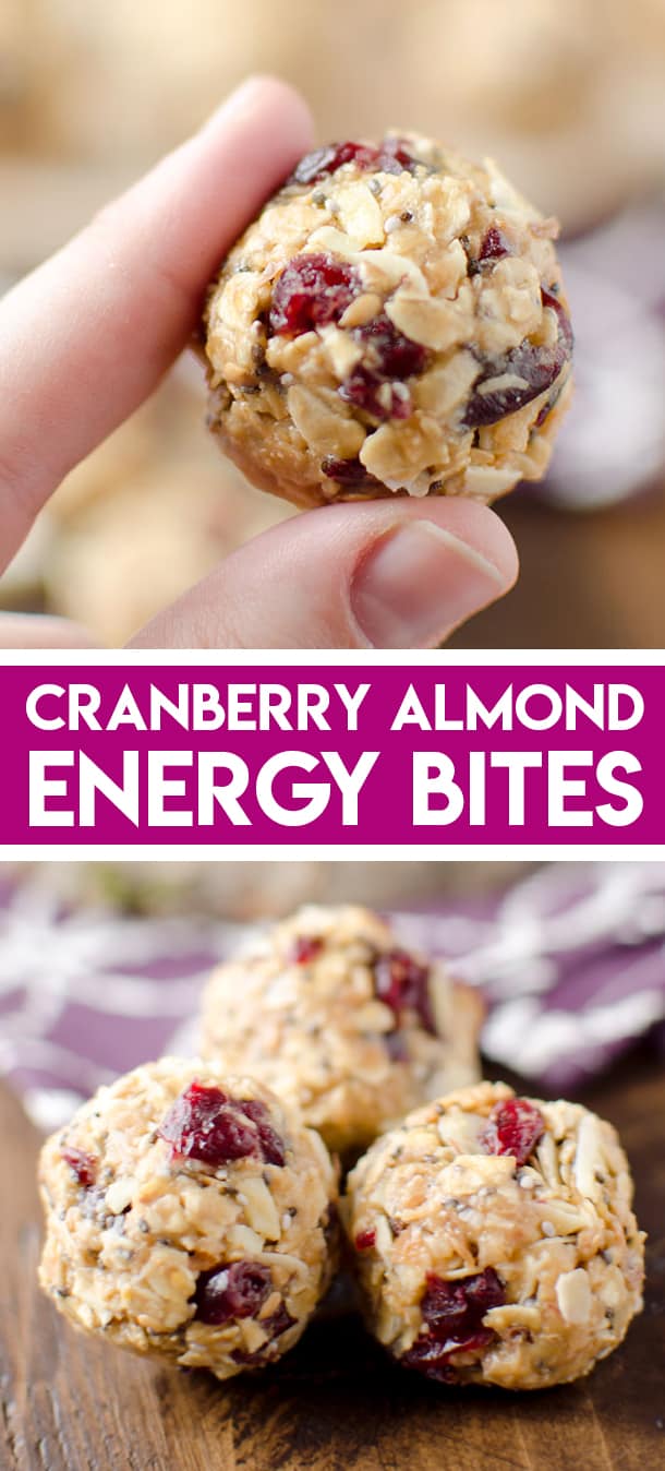 Cranberry Almond Energy Bites Easy Healthy Snack