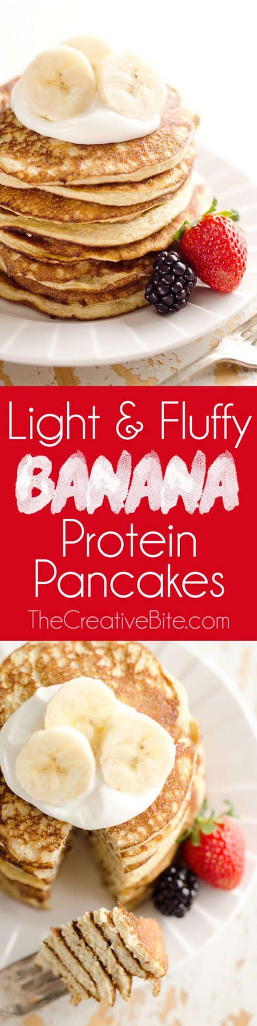 Light & Fluffy Banana Protein Pancakes LowCarb Breakfast