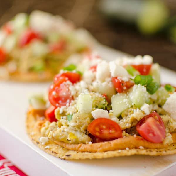 Mediterranean Breakfast Tostadas - The Creative Bite