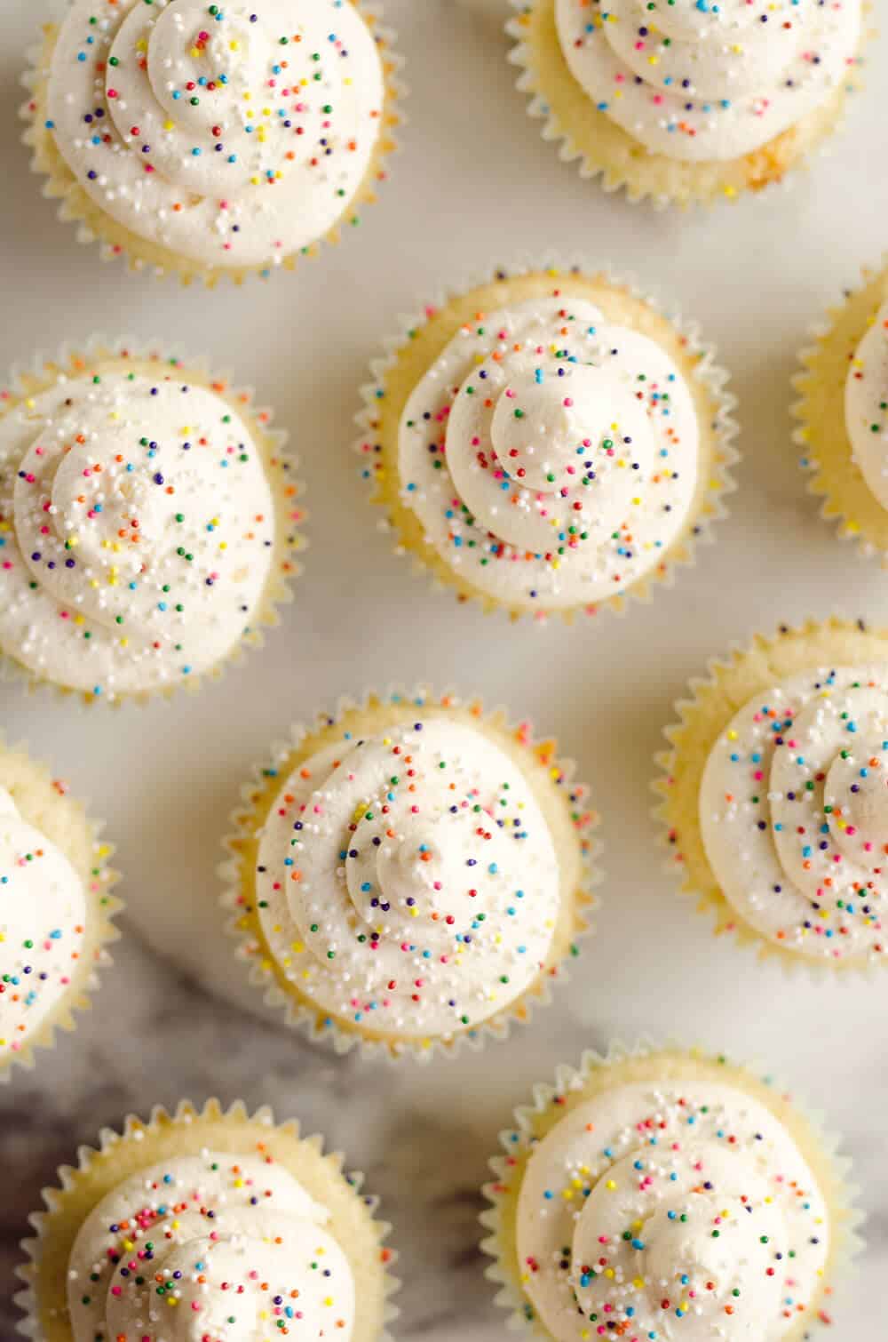 Best Birthday Cupcakes are the perfect dessert recipe for your special celebration! A moist vanilla homemade cake is topped with rich whipped buttercream for a sweet treat everyone will love. 