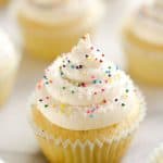 Best Birthday Cupcakes on white marble table