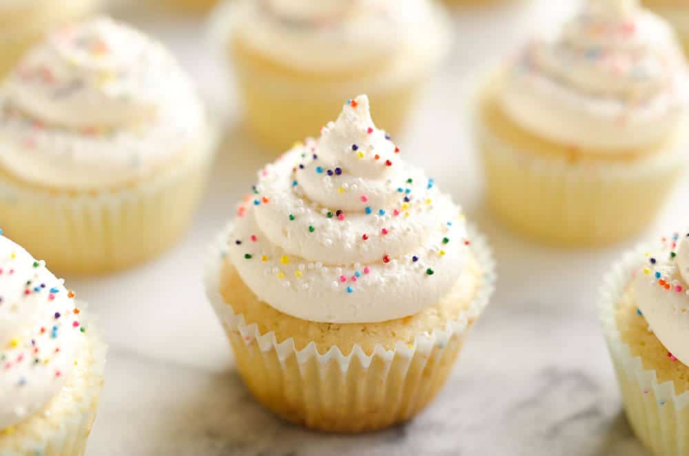 Best Birthday Cupcakes on marble table