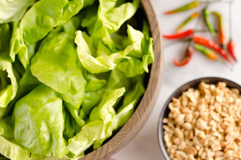 Butter Lettuce Thai Chilis Peanuts