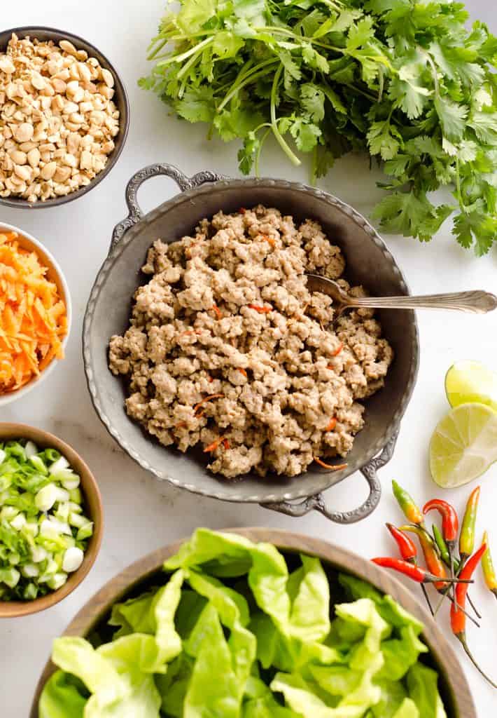 Turkey Thai Peanut Lettuce Wraps