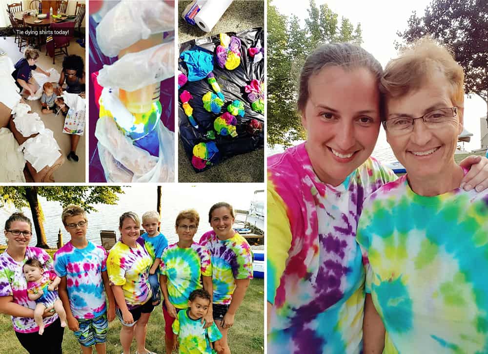family tie dying tshirts kids