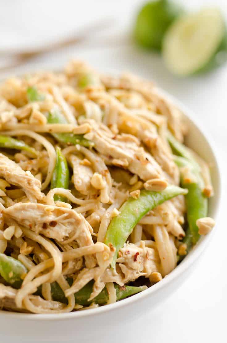 Pressure Cooker Thai Peanut Chicken & Noodles