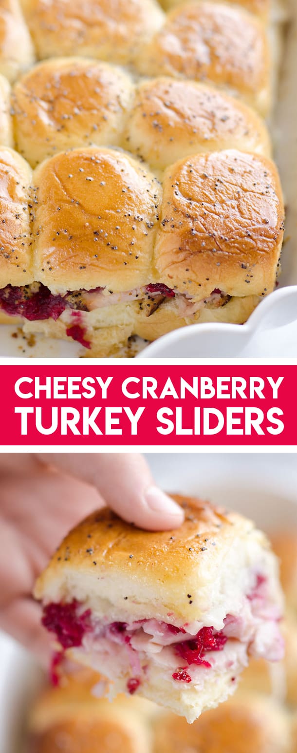 Cheesy Cranberry Turkey Baked Sliders Easy Leftover Recipe