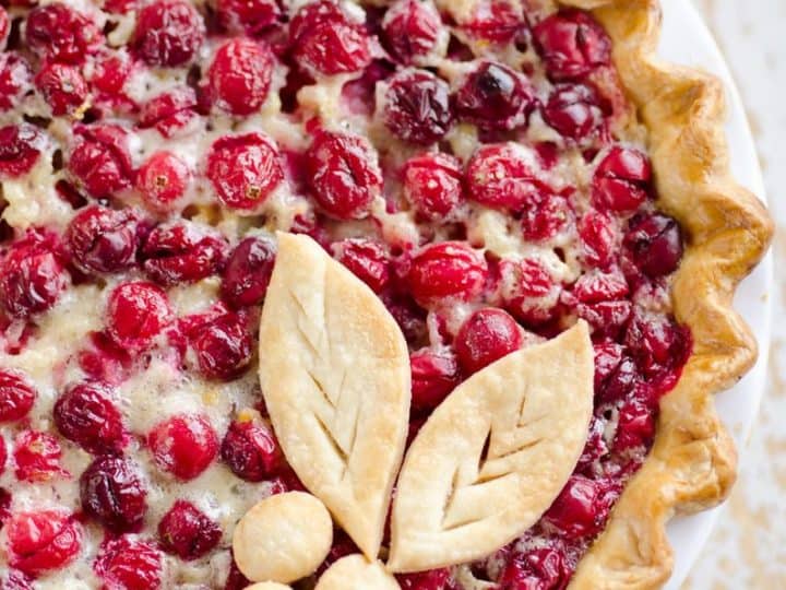 Cranberry Orange Custard Pie