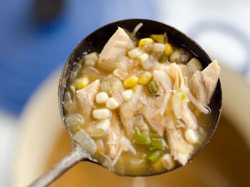 Spicy Turkey & Sweet Corn Soup is the perfect way to use up your holiday leftovers for a light and delicious meal!