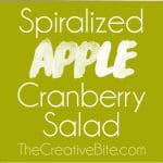 Spiralized Apple Cranberry Salad is an easy and healthy recipe made with crunchy apples, cranberries, pecans and goat cheese all tossed in a light Citrus Poppy Seed Dressing. This salad makes for a a deliciously easy side dish or vegetarian entree you will love!