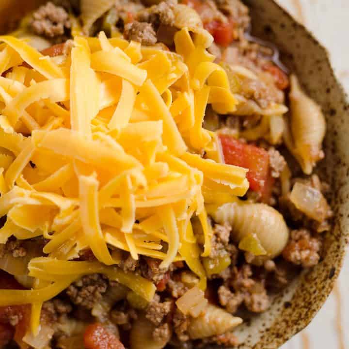 Pressure Cooker Light & Spicy Taco Shells are a quick and easy 30 minute recipe loaded with lean hamburger, taco seasoning and veggies for a healthy and family-friendly dinner!