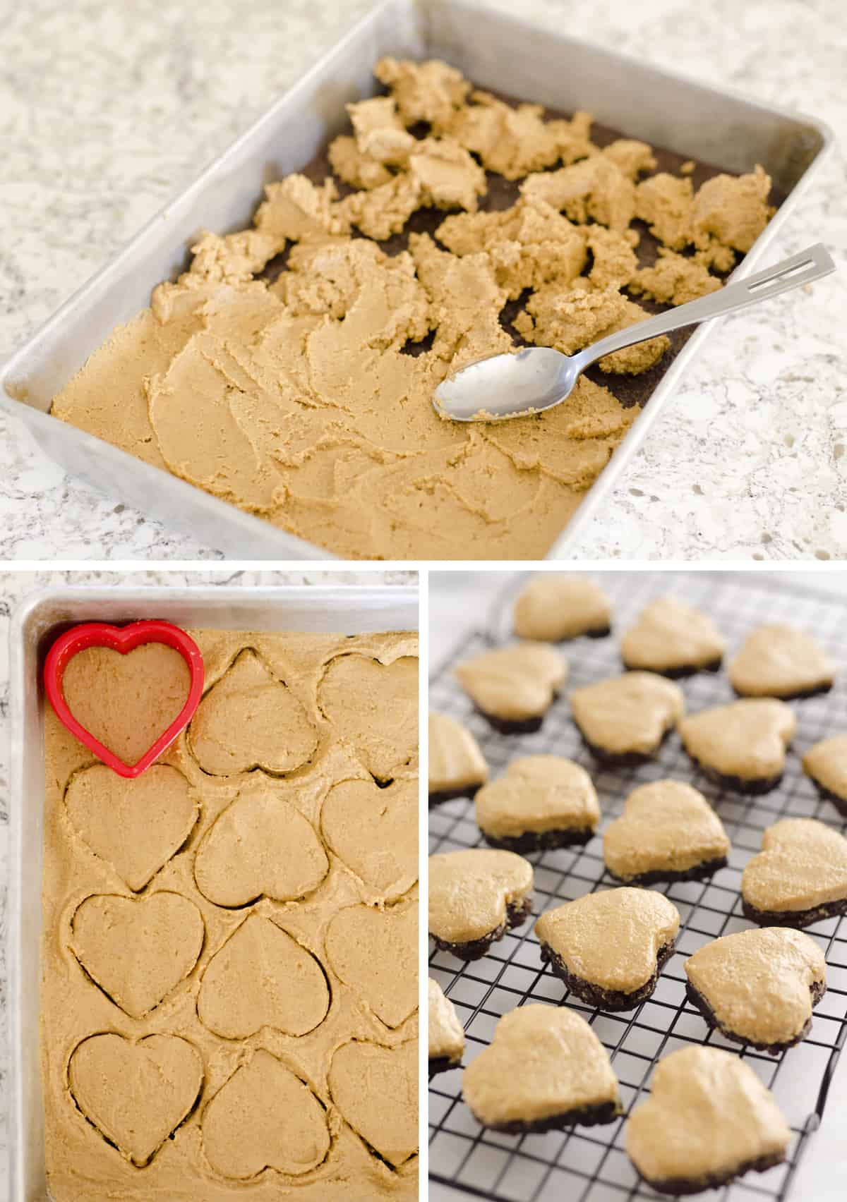 Peanut Butter Buckeye Brownie Hearts are the perfect sweet for your special Valentine. They combine two of the best desserts into one amazing treat with brownies and peanut butter buckeyes!