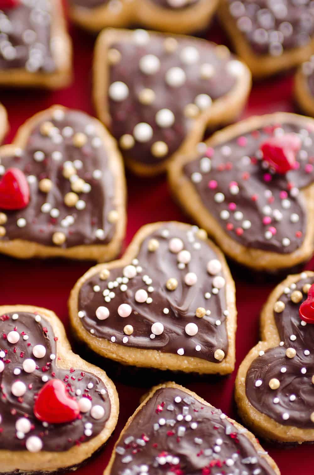 Peanut Butter Buckeye Brownie Hearts are the perfect sweet for your special Valentine. They combine two of the best desserts into one amazing treat with brownies and peanut butter buckeyes!