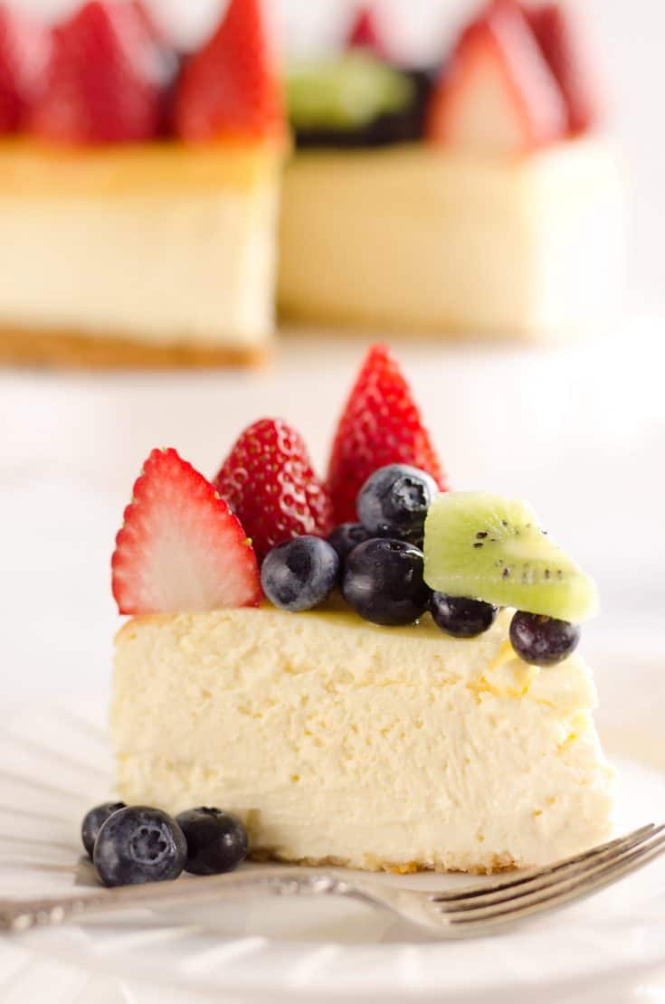 Creamy New York Cheesecake with Fresh Fruit