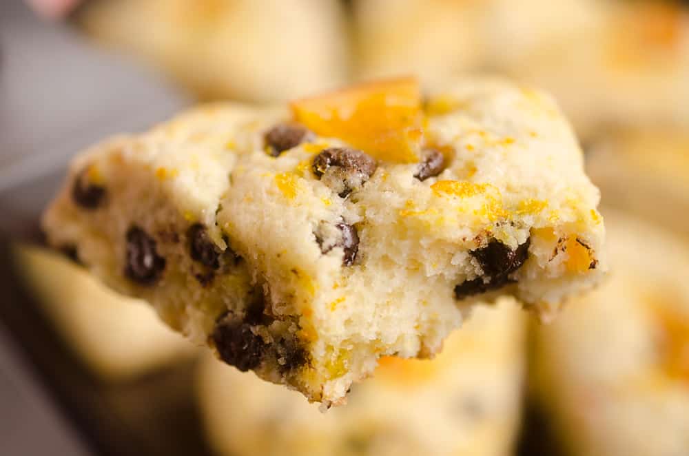 Dark Chocolate & Orange Scones are soft and tender cake-like treats with a bright citrus flavor paired with rich dark chocolate. Serve them for breakfast, brunch or dessert, they are sure to be a hit!