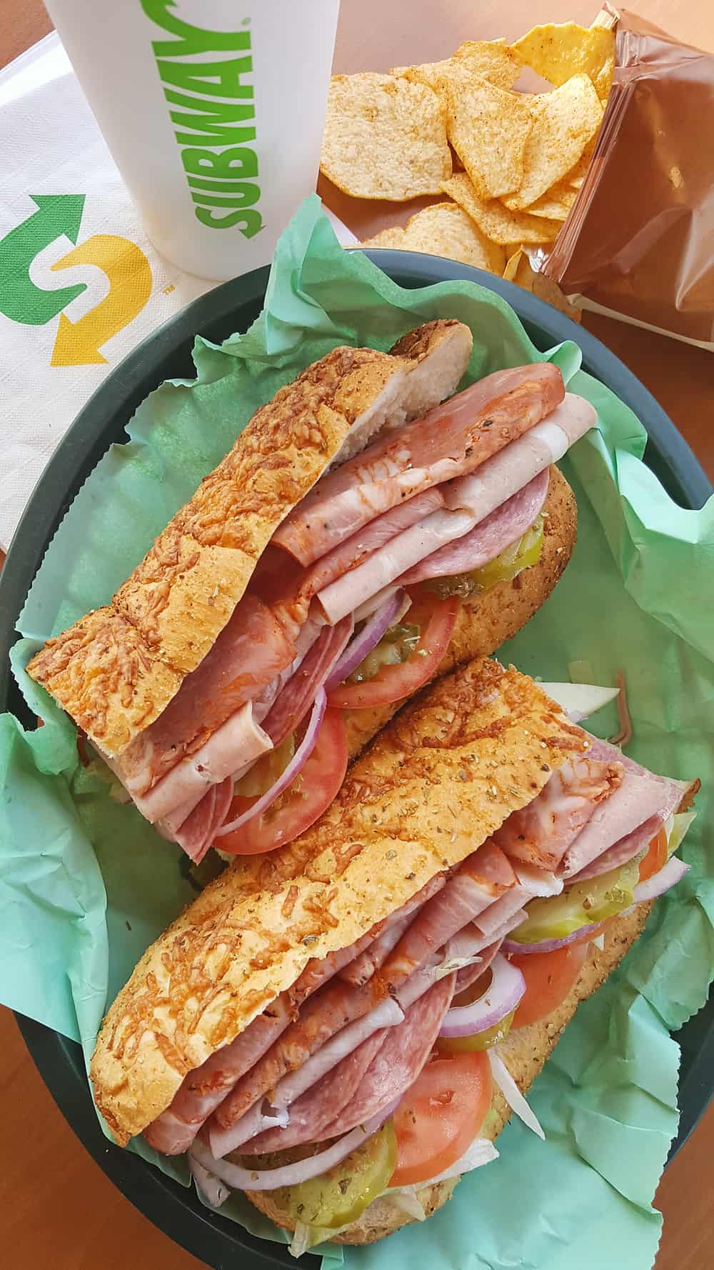 SUBWAY Italian Hero is a flavorful sub sandwich with authentic Italian flavors. Fresh bread is topped with Capicola, Mortadella, Genoa Salami, Provolone, your preferred veggies, oregano, oil and red wine vinegar for a delicious and convenient meal. 