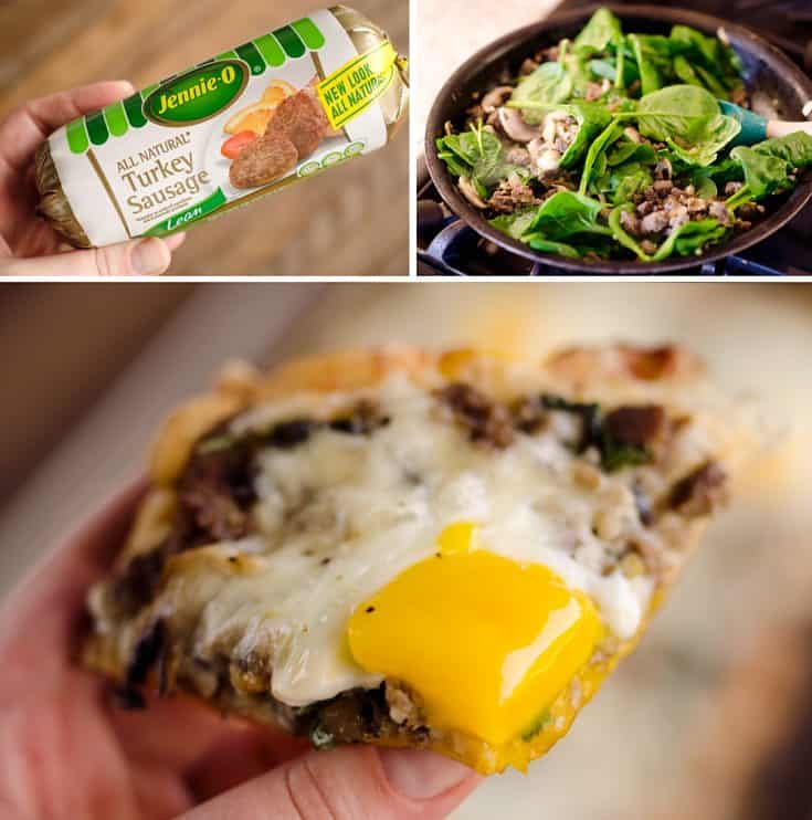 Turkey Sausage Breakfast Pizza