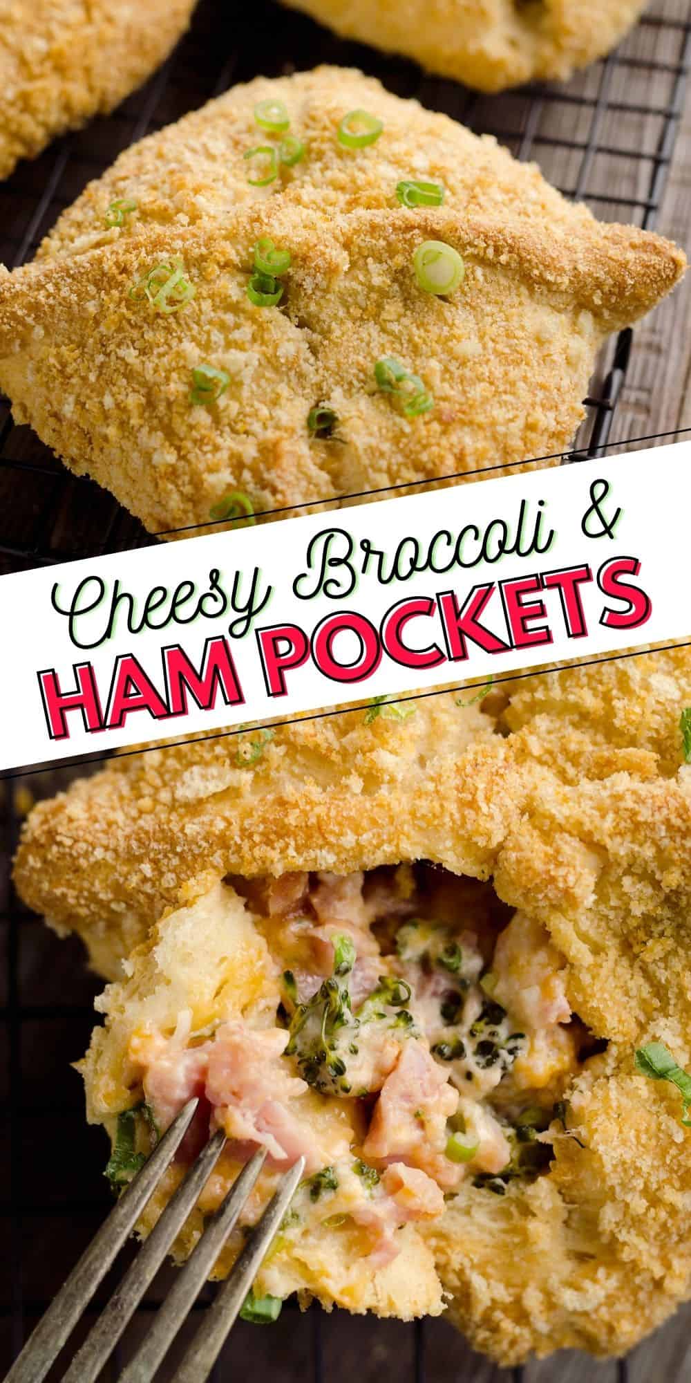 Cheesy Hot Ham & Broccoli Crescent Pockets