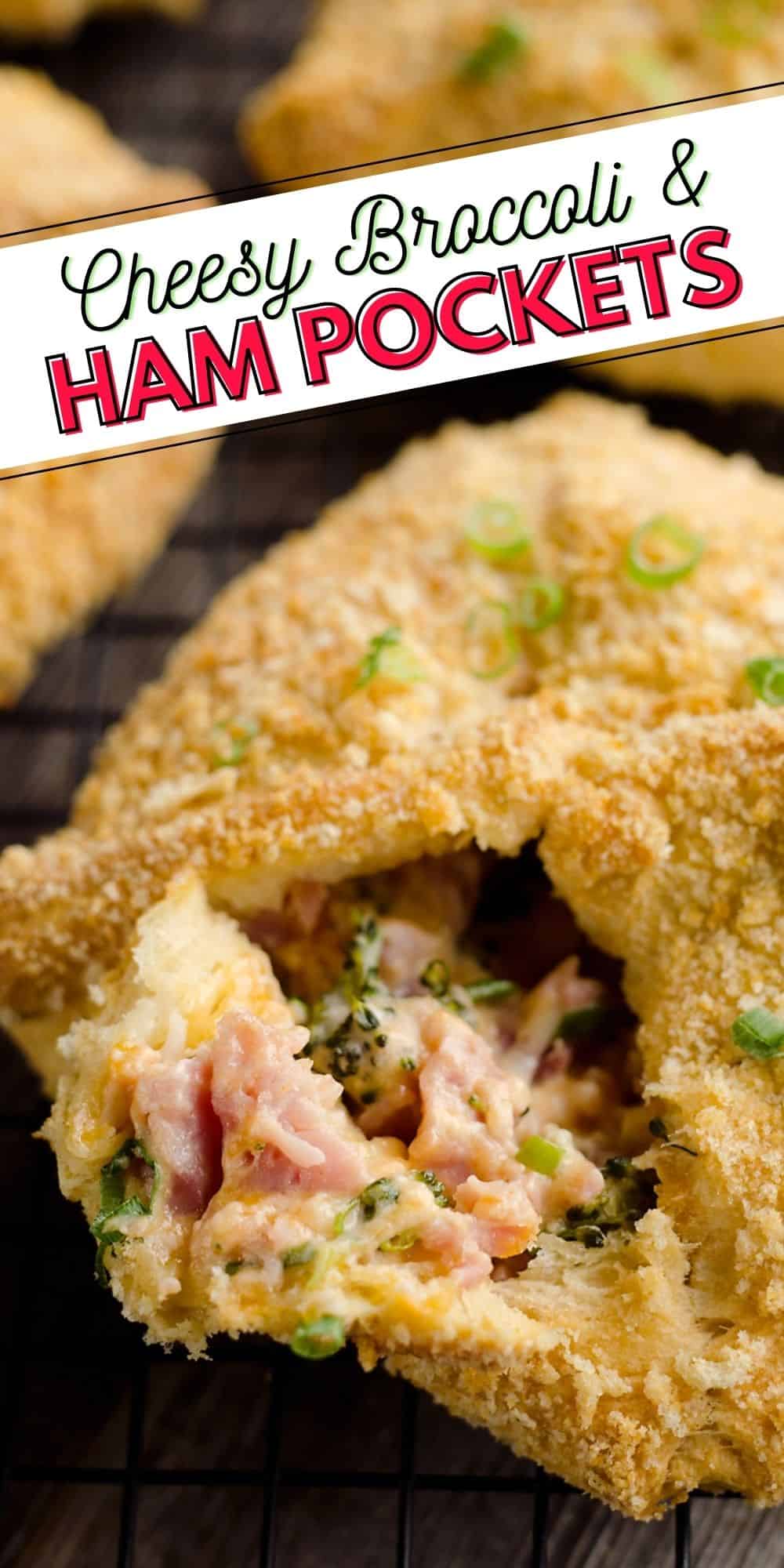 Cheesy Hot Ham & Broccoli Crescent Pockets
