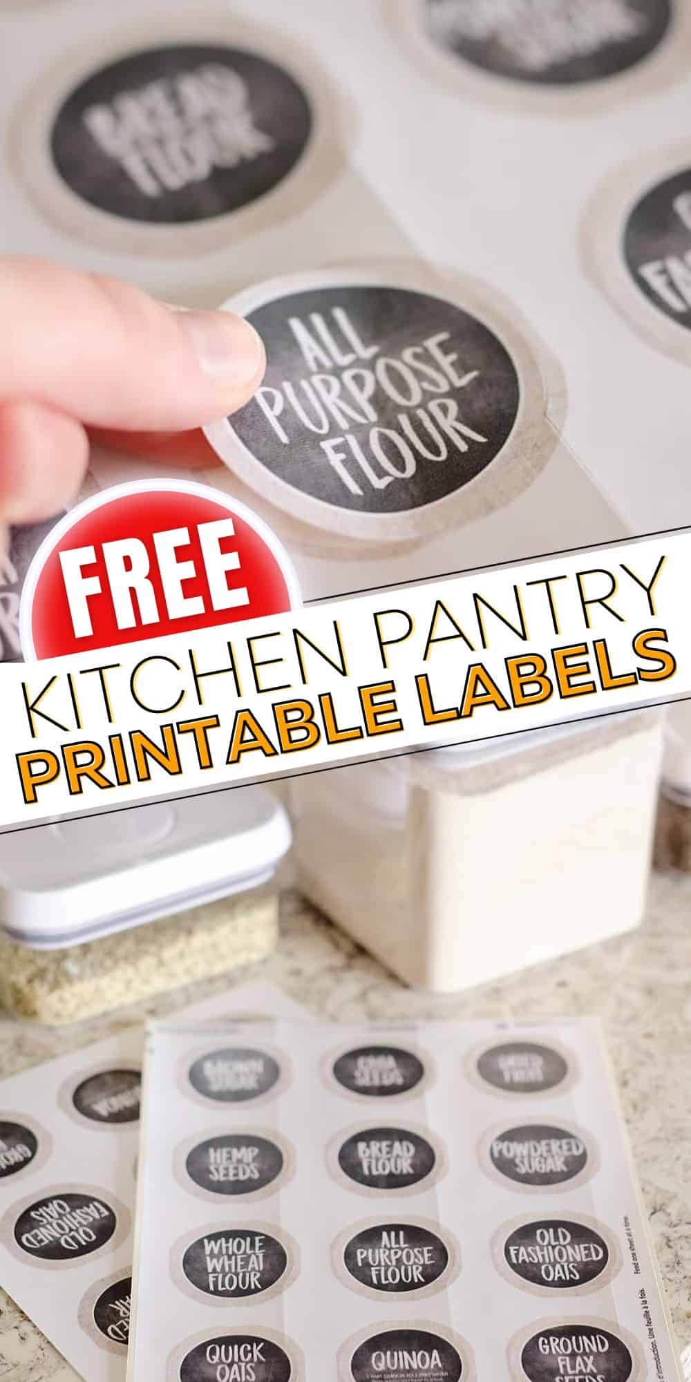 Kitchen Pantry Organization+ Free Printable Labels