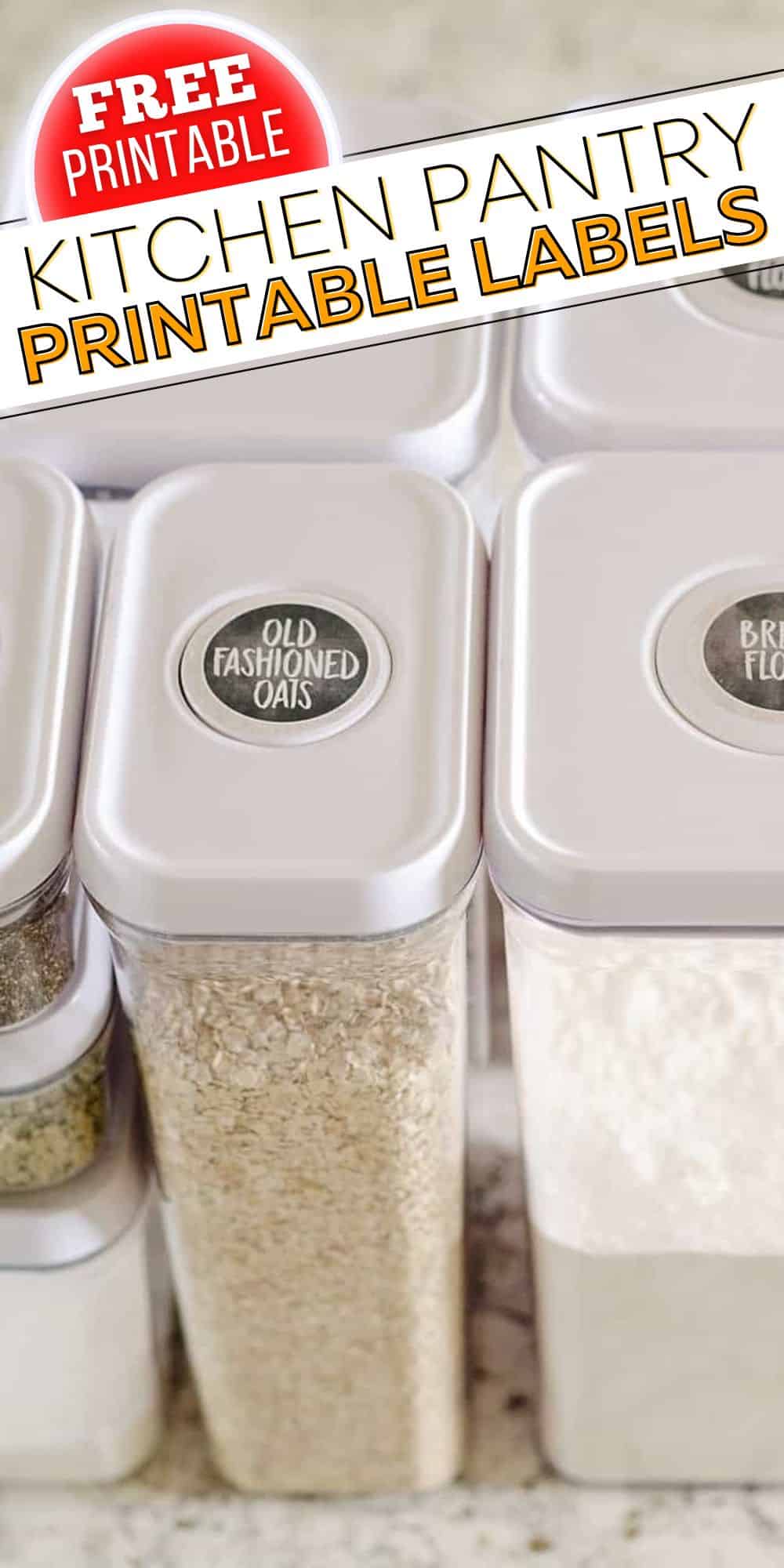 Kitchen Pantry Organization+ Free Printable Labels