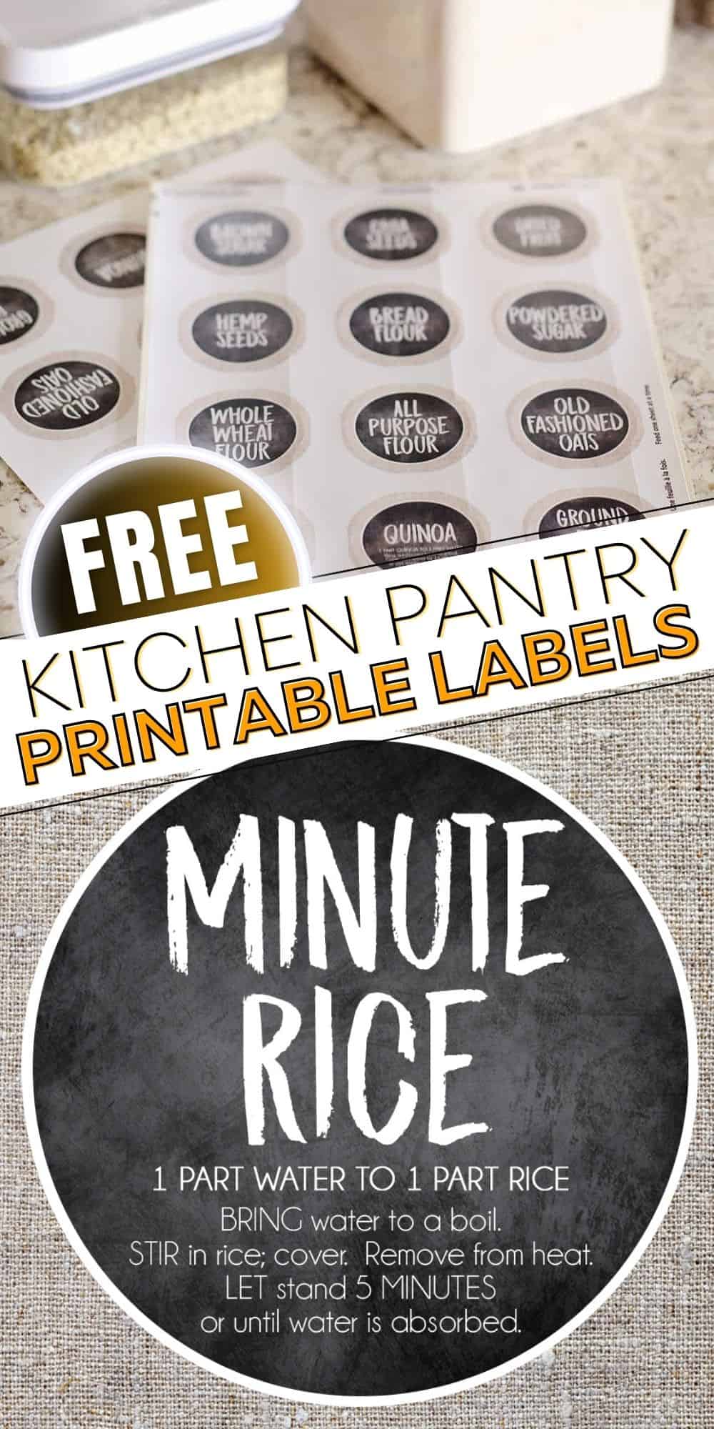 Kitchen Pantry Organization+ Free Printable Labels