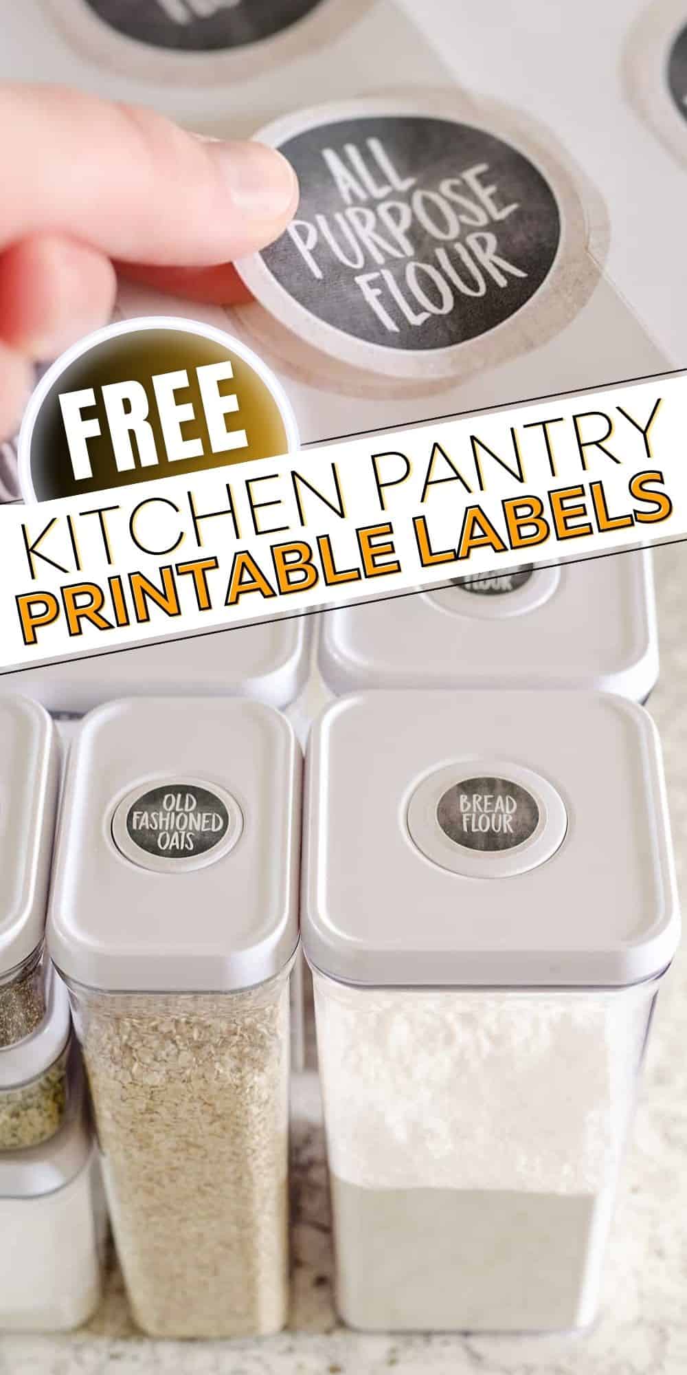 Kitchen Pantry Organization+ Free Printable Labels