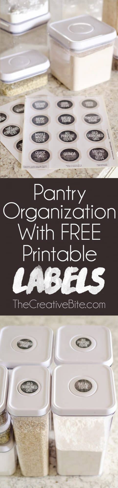 Kitchen Pantry Organization+ Free Printable Labels