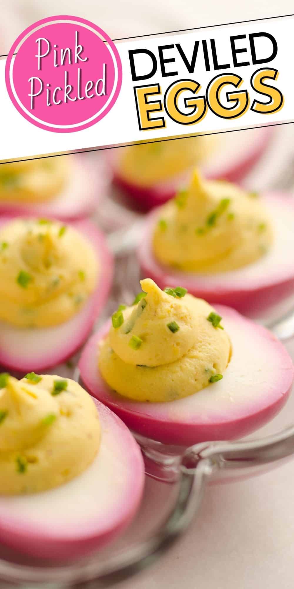 Pink Pickled Deviled Eggs