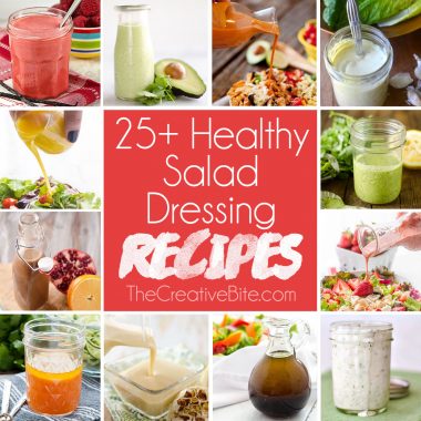 Check out these 25+ Healthy Salad Dressing Recipes perfect for every salad! From a light vinaigrette to creamy Greek yogurt based dressings, there are so many amazing homemade healthy salad dressing recipes to choose from.