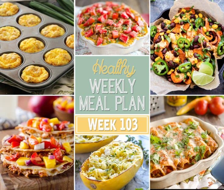 Healthy Weekly Meal Plan #103
