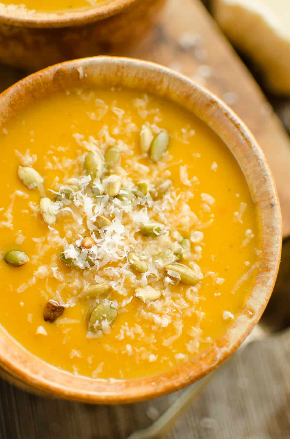 Pressure Cooker Creamy Butternut Squash Soup - Instant Pot with Parmesan