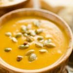 Pressure Cooker Creamy Butternut Squash Soup - Instant Pot bowl