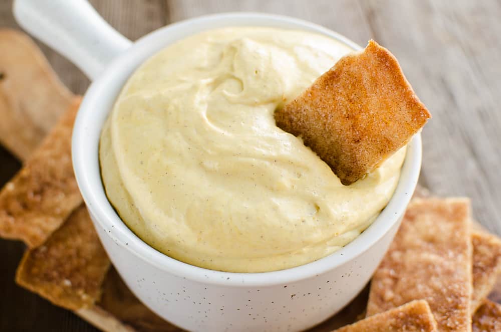 Pumpkin Mousse Dip with Pie Crust Dippers