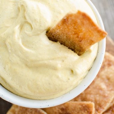 Pumpkin Mousse Dip with Pie Crust Dippers
