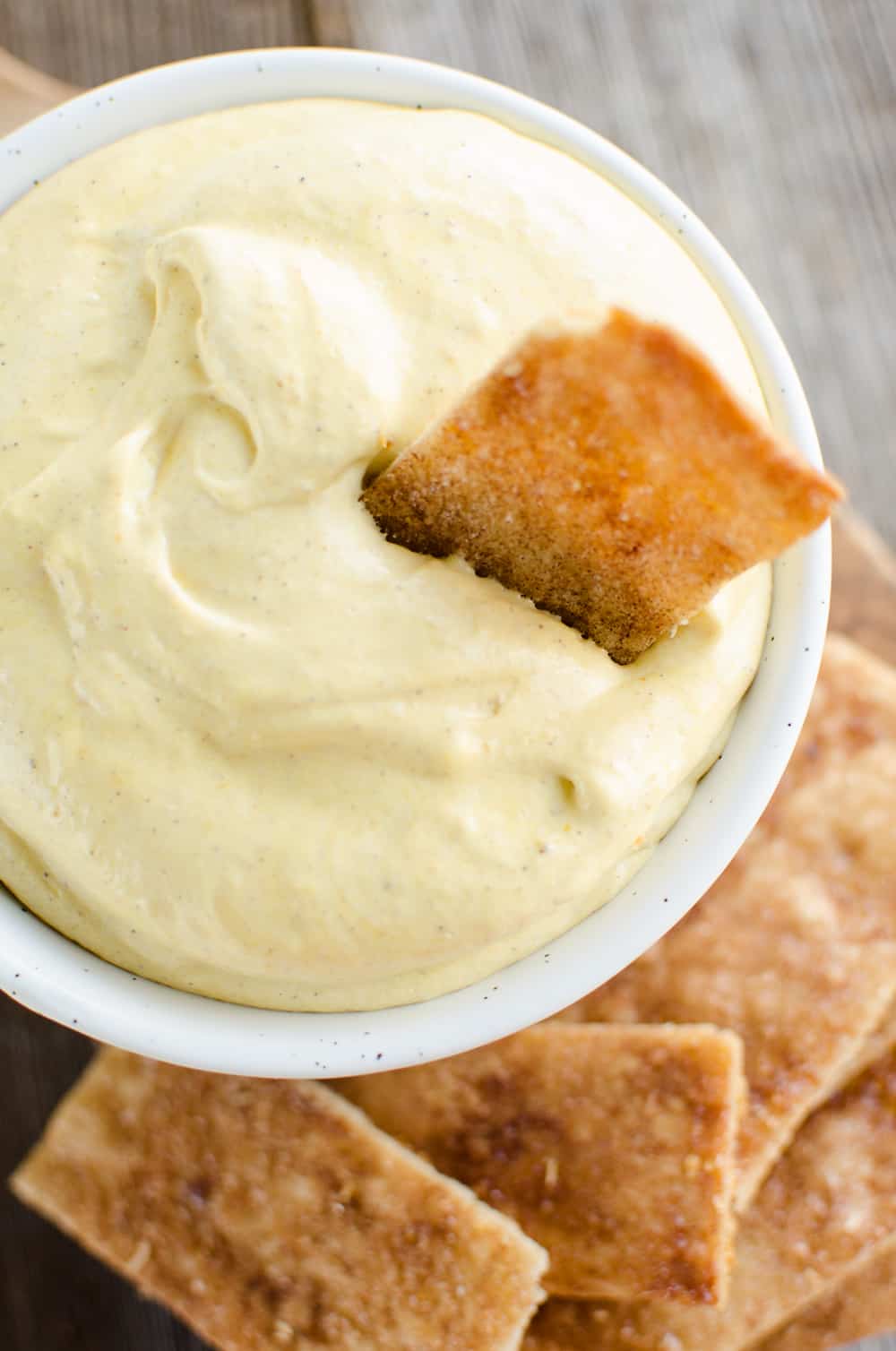 Pumpkin Mousse Dip with Pie Crust Dippers