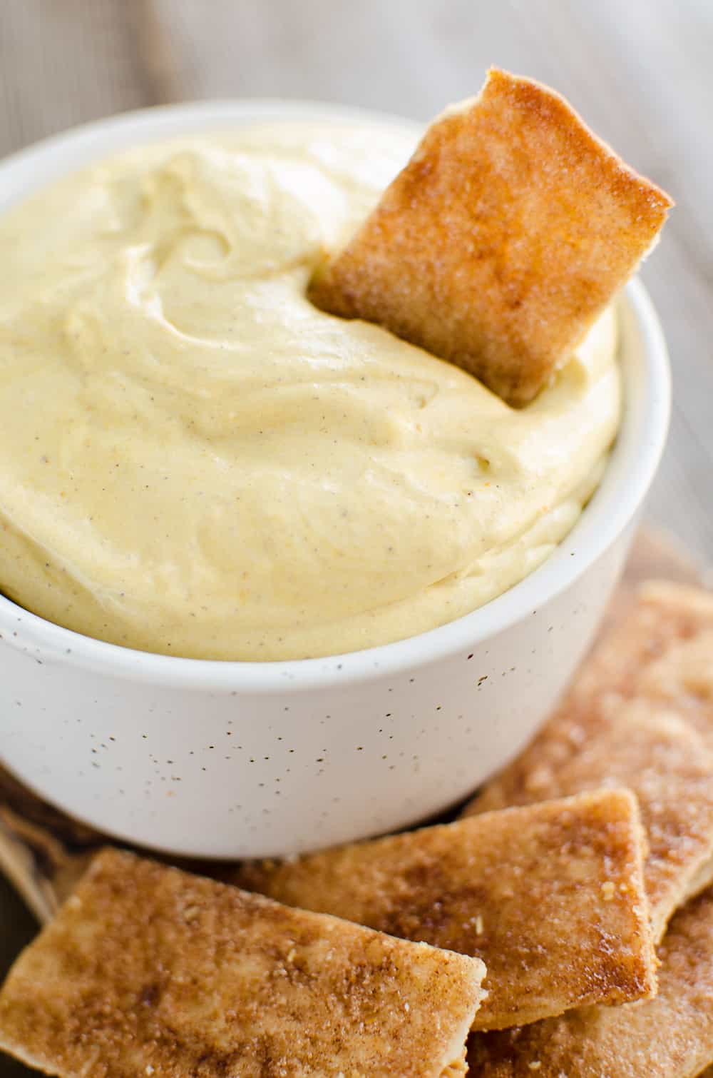 Pumpkin Mousse Dip with Pie Crust Dippers