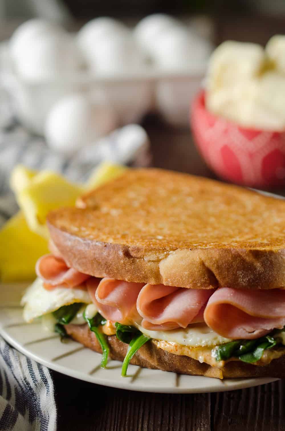 Spicy Ham & Egg Sandwich breakfast