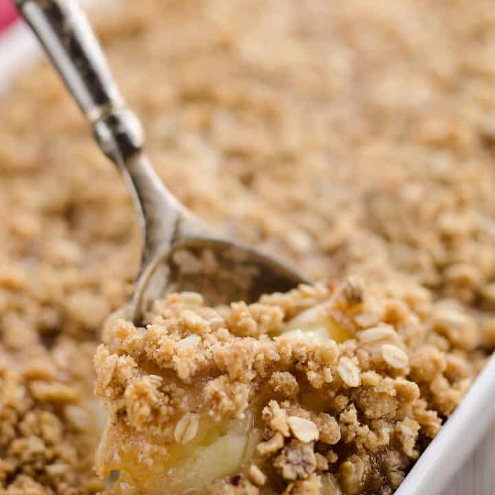 Spiralized Apple Crisp Recipe scoop