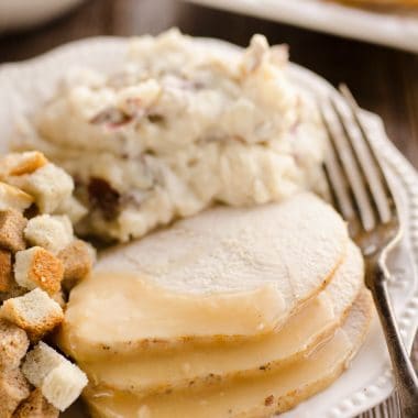 Crock Pot Turkey & Garlic Mashed Potatoes