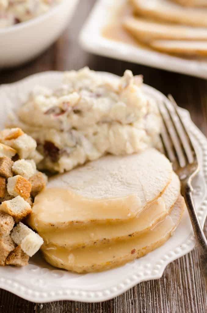 Crock Pot Turkey & Garlic Mashed Potatoes