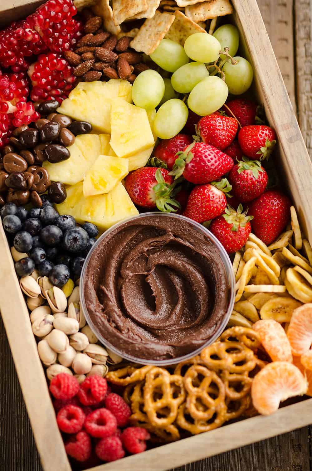 Healthy Fruit & Chocolate Party Tray platter
